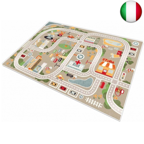 TYKTZXY Tappeto Stradale per Bambini, Tappeto Gioco Bambini, Tappeto  Cameretta Bambina, Tappeto per Bambini con Strade, Antiscivolo e