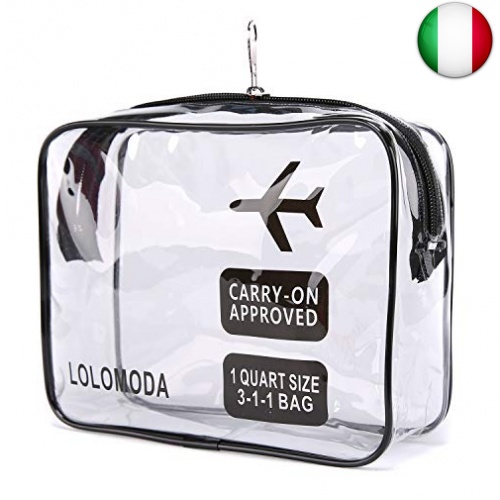 BUSTA TRASPARENTE DA Viaggio per Aereo - Beauty Case Waterproof Approvato  Dalla EUR 15,99 - PicClick IT