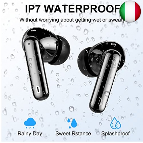 Cuffie Bluetooth,Auricolari Bluetooth 5.3 con Custodia Di  Ricarica,Connessione Automatica,Cancellazione Rumore,Comandi Touch,Cuffie  Senza fili in Ear con Mic ENC,Cuffiette Wireless Per Android/iOS