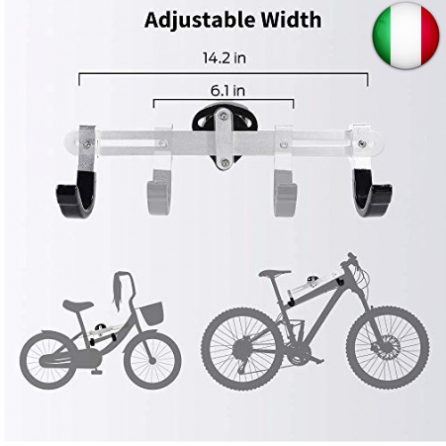 Sportneer Porta biciclette da muro Appendi bici da muro Portabici da muro  6970684274902
