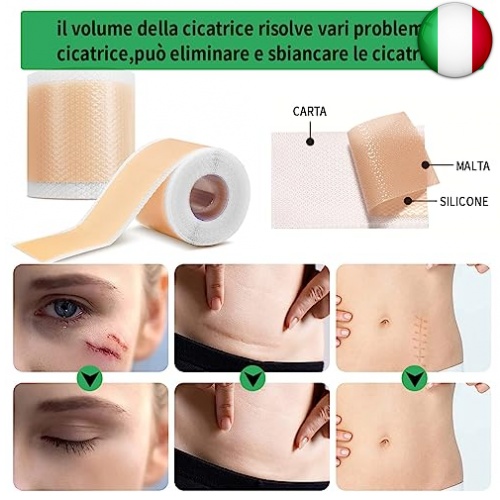 Cerotti Silicone Cicatrici,Fogli di Silicone Cicatrizzanti,Professionali per