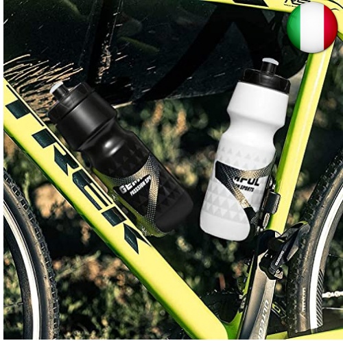 GEMFUL Borraccia Ciclismo 750 ml Senza BPA per Palestra Ciclismo MTB Sport 2  Pcs 731946771234