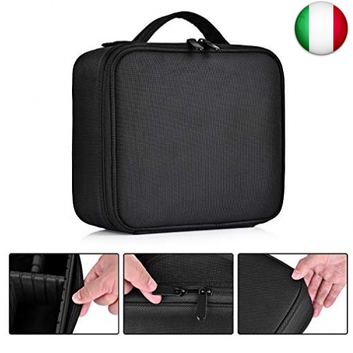 MUOIVG Professional Beauty Case da Viaggio Makeup Astuccio per Trucco  Valigetta Organizzativa,Porta Trucchi Impermeabile, Trousse Make Up  Organizer Bag con Divisori Regolabili（Verde） : : Bellezza