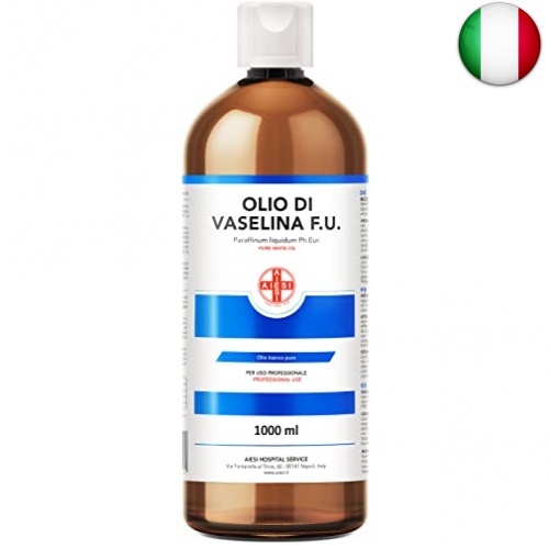 AIESI® Olio di Vaselina F.U. puro 100% per uso Farmaceutico Alimentare  8052283200891