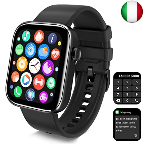 2023 Smartwatch con Risposta Chiamate e Whatsapp, 1.8 Orologio Telefono  Donna